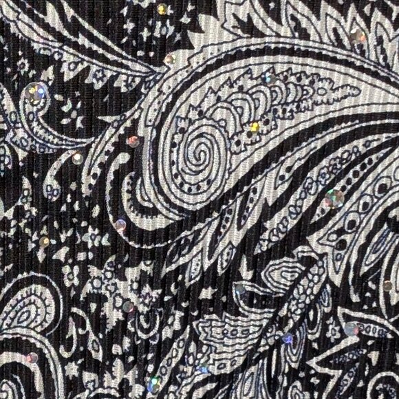 CJ Banks Paisley Sleeveless Open Cardigan Size 1X - Picture 12 of 12